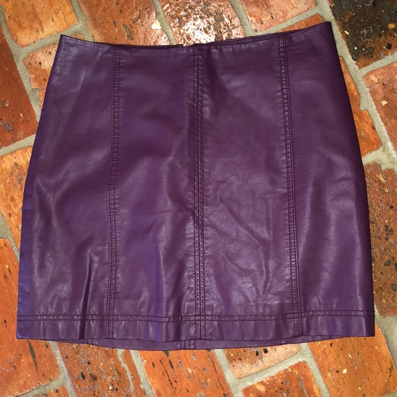 Free People vegan leather mini skirt sz8 - Picture 5 of 15